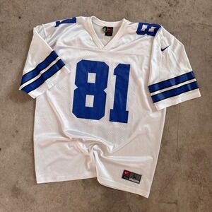 Vintage Nike Dallas‎ Cowboys Rocket Ismail #81 Football Jersey NFL White Blue L